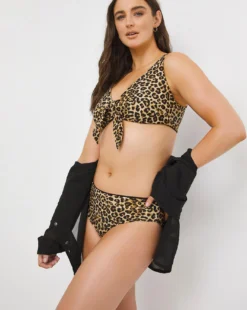 Simply Be Mix And Match Classic Reversible Bikini Bottoms| Black/Leopard -Cheap Wovinity Store w01vb498748w