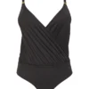 MAGISCULPT Twist Front Blouson Swimsuit| Black