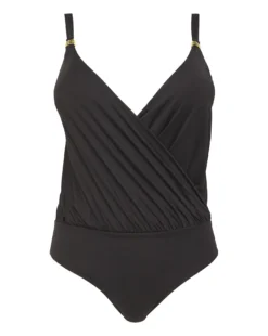 MAGISCULPT Twist Front Blouson Swimsuit| Black