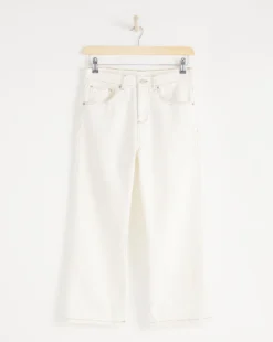 Anise Lily Ecru Undyded Crop Flare Jeans| Ecru -Cheap Wovinity Store w01vk035803s