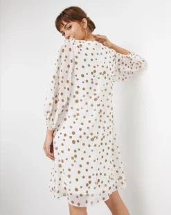 Joanna Hope High Neck Dress| Cream -Cheap Wovinity Store w01wi208760w