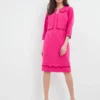 Joanna Hope Scallop Dress & Jacket| Magenta