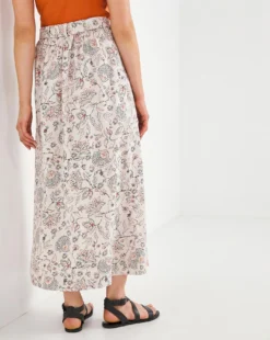 Julipa Printed Belted Linen Skirt| Print Multi -Cheap Wovinity Store w07zz916728w