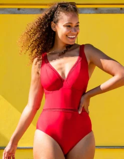 Curvy Kate First Class Swimsuit| Red -Cheap Wovinity Store wj804 ck firstclass red swimsuit ls