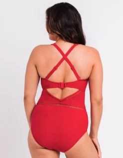 Curvy Kate First Class Swimsuit| Red -Cheap Wovinity Store wj804 ecom website images with labels template 0013