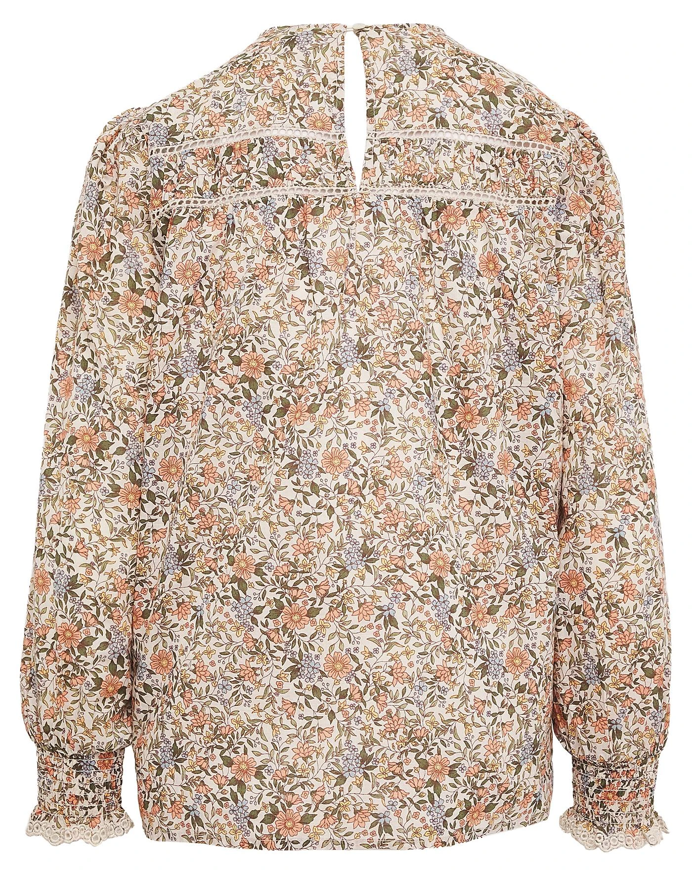 Anise Charlotte Floral Print Ladder Trim Blouse| Multi Coloured Floral 5 Anise Charlotte Floral Print Ladder Trim Blouse| Multi Coloured Floral - Image 5