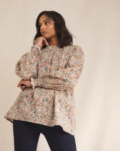 Anise Charlotte Floral Print Ladder Trim Blouse| Multi Coloured Floral 12 Anise Charlotte Floral Print Ladder Trim Blouse| Multi Coloured Floral -Cheap Wovinity Store x01eg144772w
