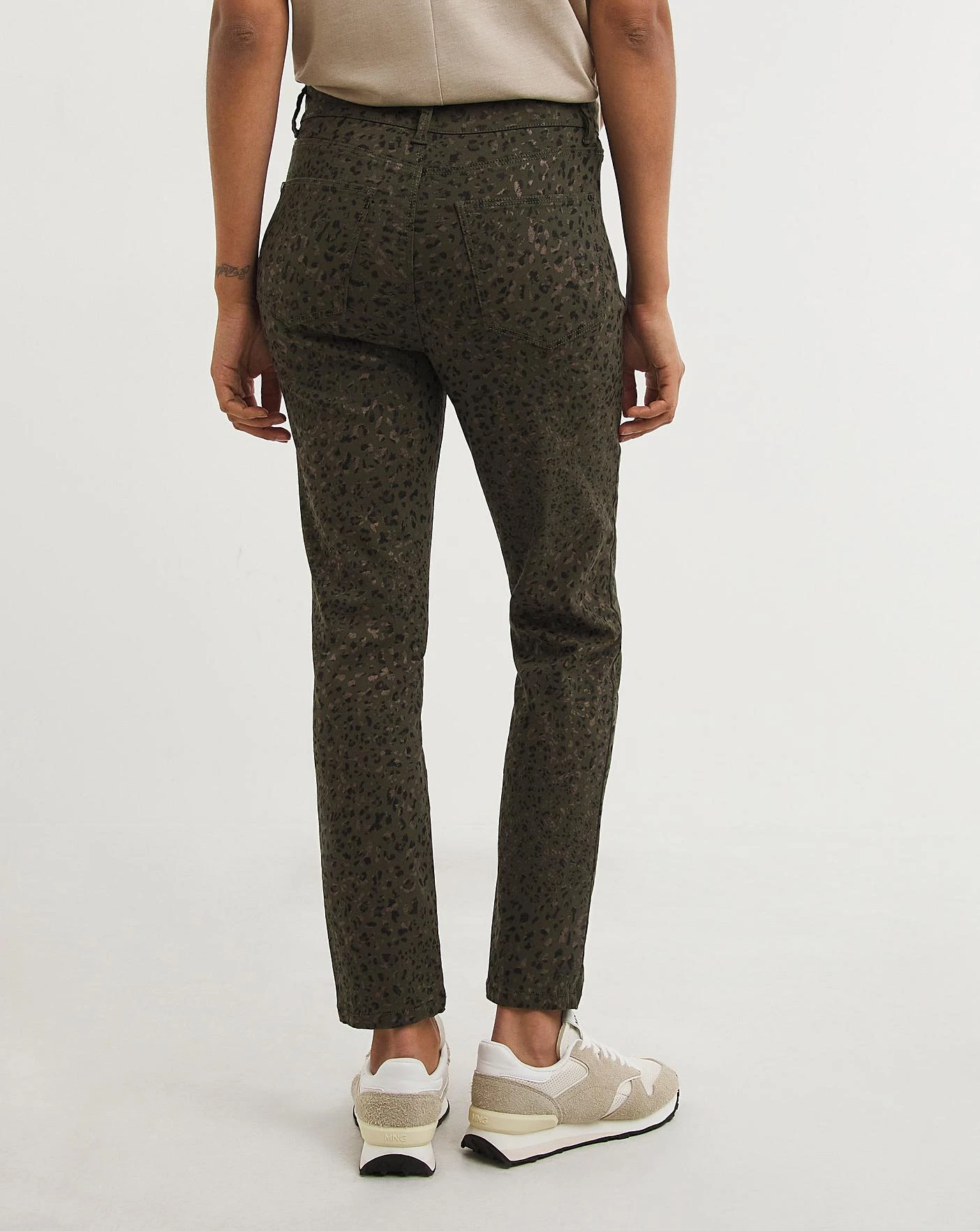 Khaki Coated Leopard Slim Jeans| Khaki 2 Khaki Coated Leopard Slim Jeans| Khaki - Image 2