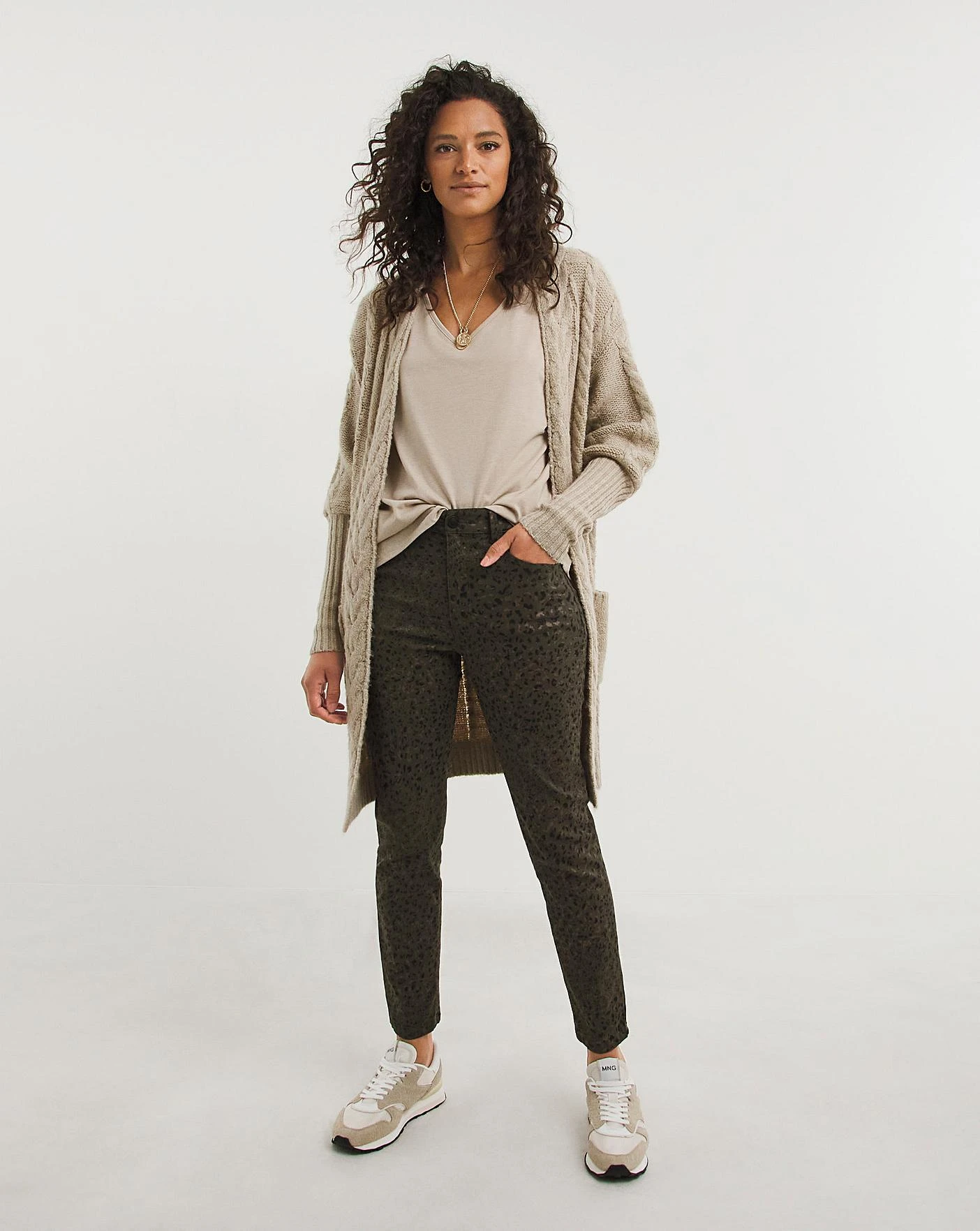 Khaki Coated Leopard Slim Jeans| Khaki 1 Khaki Coated Leopard Slim Jeans| Khaki