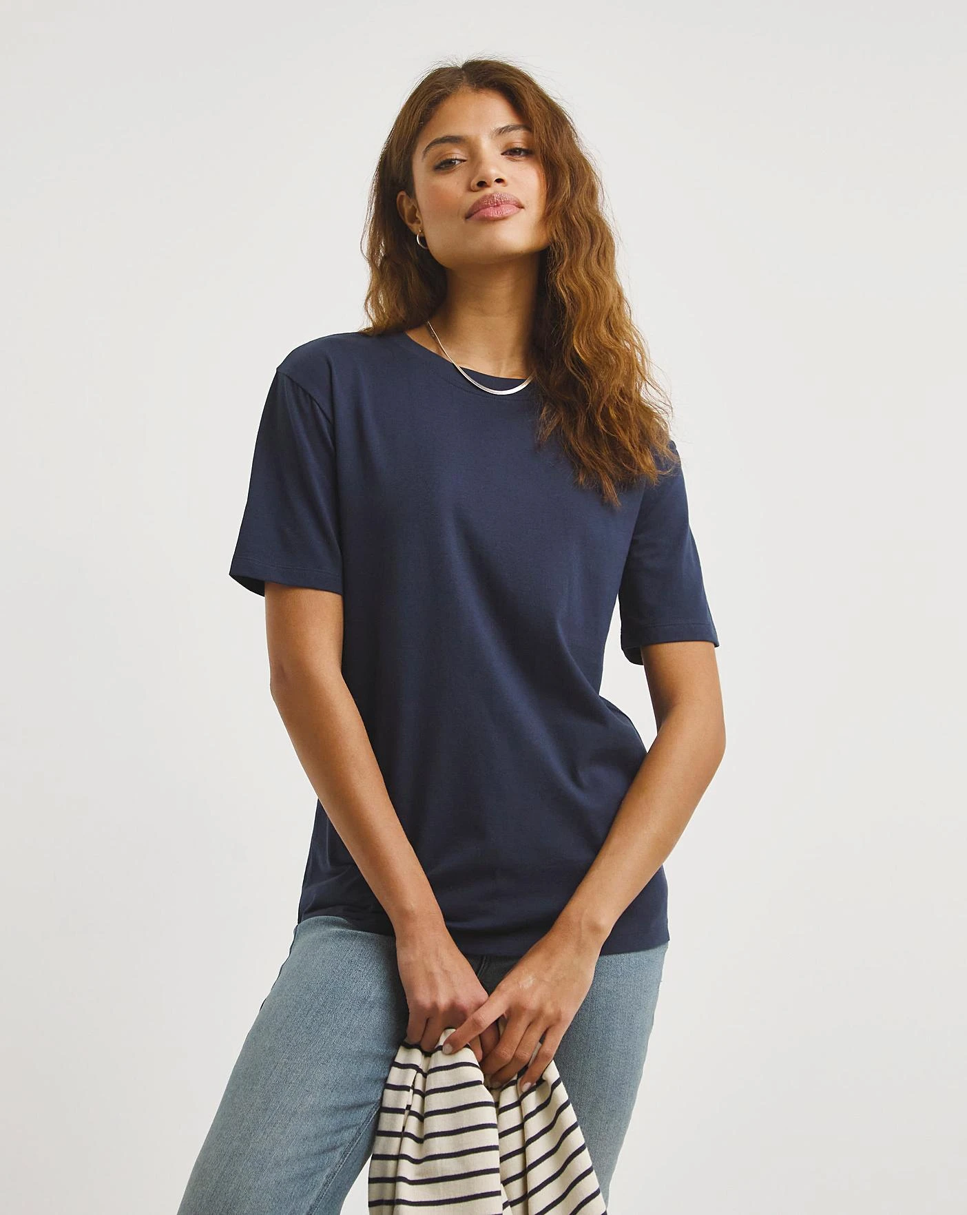 Navy Basic Cotton Crew Neck Short Sleeve T-Shirt| Navy 1 Navy Basic Cotton Crew Neck Short Sleeve T-Shirt| Navy
