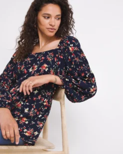 Joe Browns Ditsy Navy Blouse| Navy -Cheap Wovinity Store x01gv536753w
