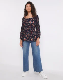 Joe Browns Ditsy Navy Blouse| Navy -Cheap Wovinity Store x01gv536754w