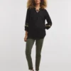Joe Browns Embroidered Sleeve Blouse| Black
