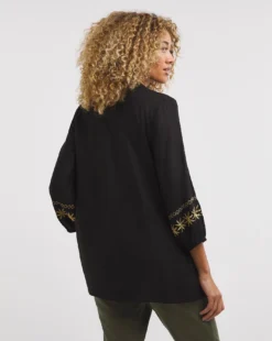 Joe Browns Embroidered Sleeve Blouse| Black -Cheap Wovinity Store x01gv932770w