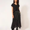 White Stuff Isabelle Devore Velvet Skirt| Grey Multicolour