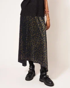White Stuff Isabelle Devore Velvet Skirt| Grey Multicolour -Cheap Wovinity Store x01ie557503c