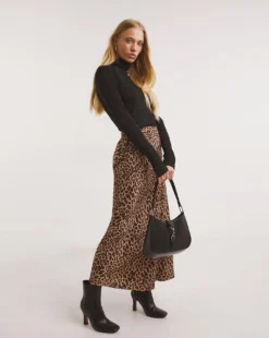 Whistles Jungle Cheetah Button Skirt| Multi