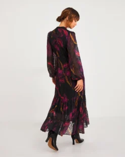 Joanna Hope Purple Print Metallic Dobby Maxi Dress| Purple Print -Cheap Wovinity Store x01ii476708w