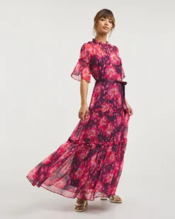 Joanna Hope Floral Maxi Dress| Pink Print