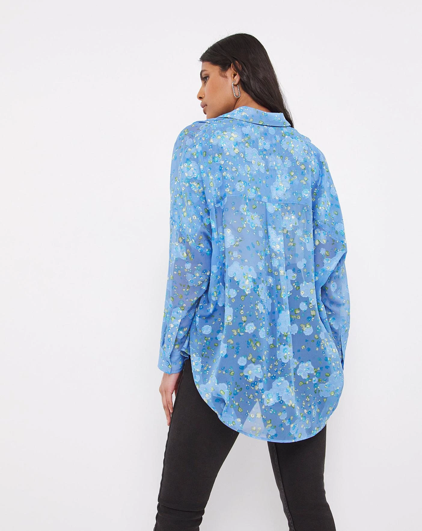 French Connection Ferna Bella Rhodes Popover Blouse| Blue Multi-coloured 3 French Connection Ferna Bella Rhodes Popover Blouse| Blue Multi-coloured - Image 3