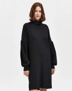 Selected Femme High Neck Mini Dress| Black -Cheap Wovinity Store x01km879501c