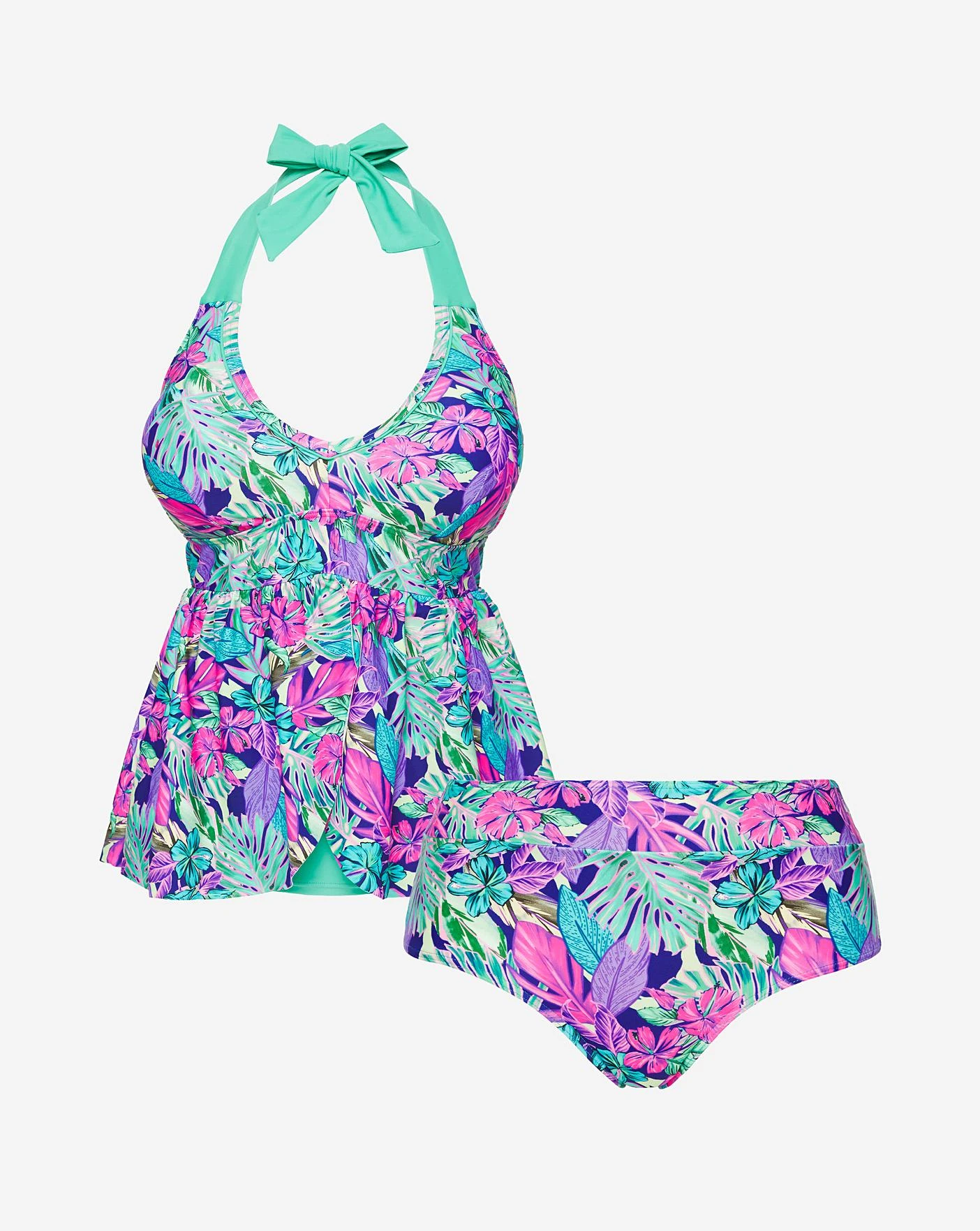 Joe Browns Tropicana Tankini Set| Purple Multi-coloured 5 Joe Browns Tropicana Tankini Set| Purple Multi-coloured - Image 5