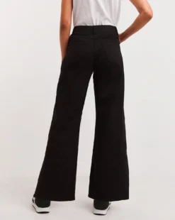 Lottie Black Pull On Wide Leg Jeggings| Black -Cheap Wovinity Store x01nb900749w