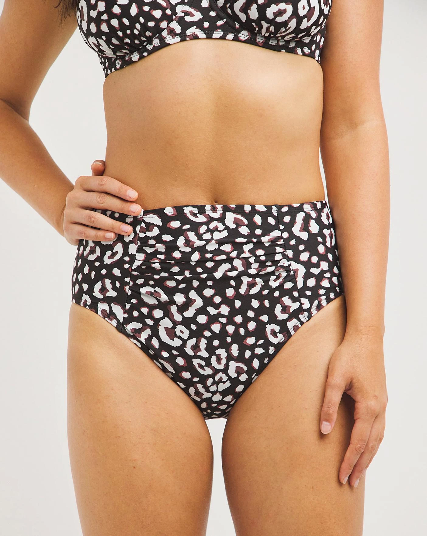 Mix And Match High Waist Bikini Bottoms| Animal Print 2 Mix And Match High Waist Bikini Bottoms| Animal Print - Image 2