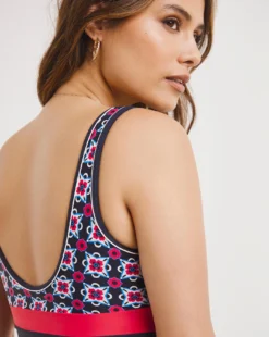 Sports Swimdress With Shorts Attached| Tile Print -Cheap Wovinity Store x01qs385754w