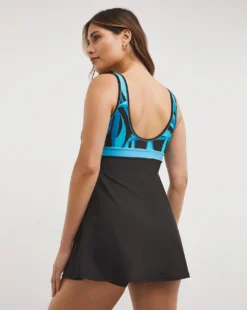 Sports Swimdress With Shorts Attached| Leaf Print -Cheap Wovinity Store x01qs437730w