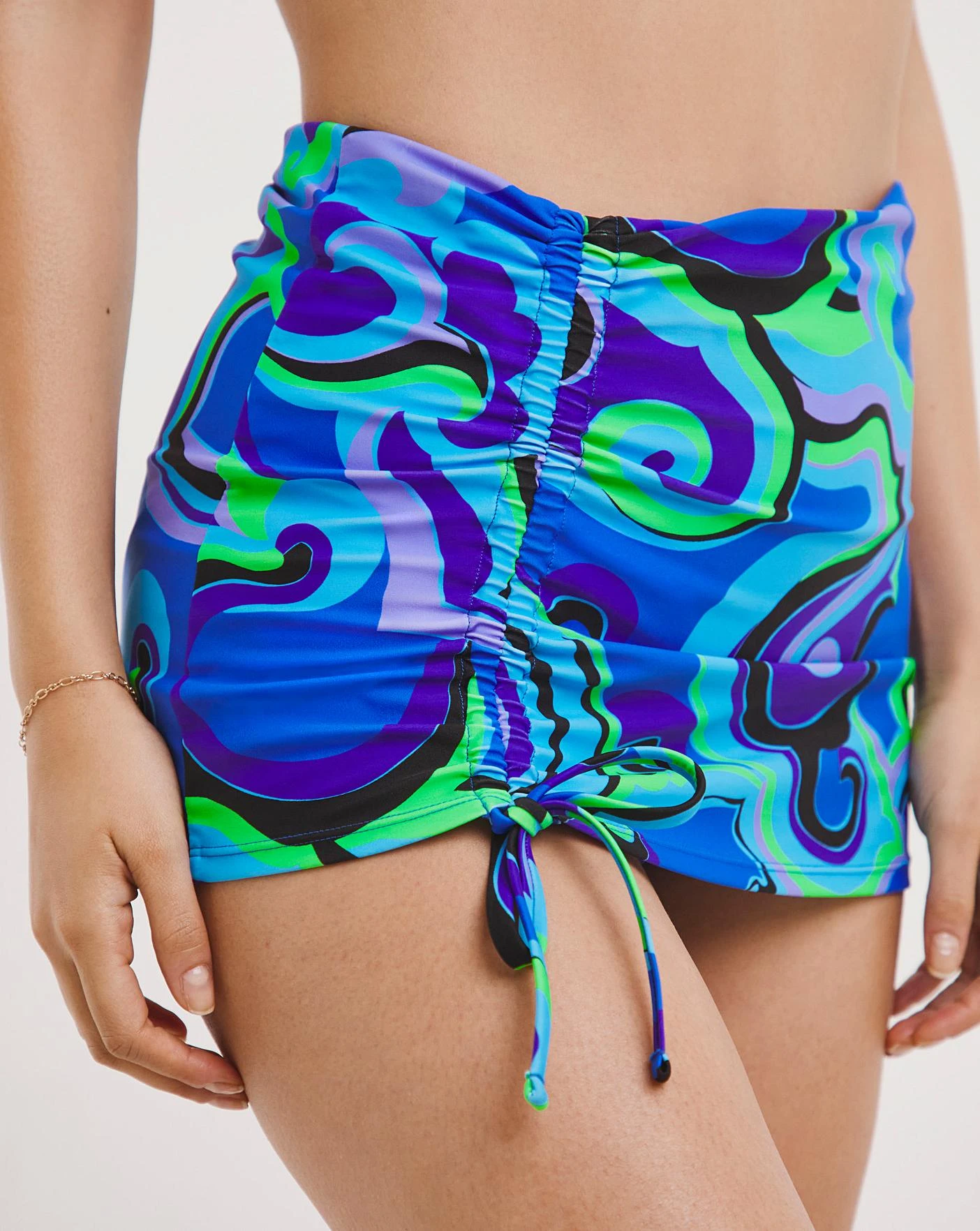 Simply Be Mix And Match Skort With Built In Brief| Blue Swirl 4 Simply Be Mix And Match Skort With Built In Brief| Blue Swirl - Image 4