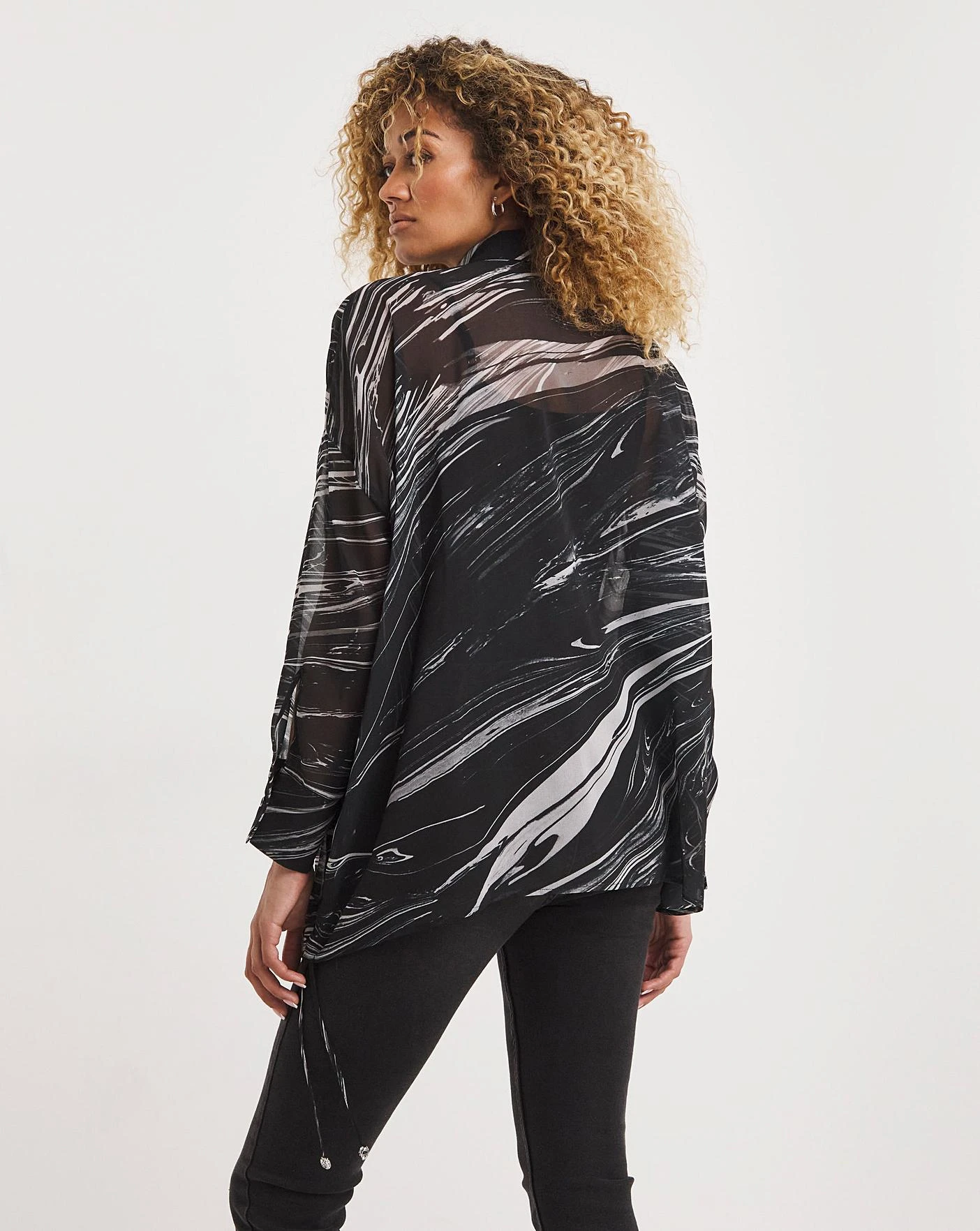 Religion Alabaster Stripe Blouse| Black 2 Religion Alabaster Stripe Blouse| Black - Image 2