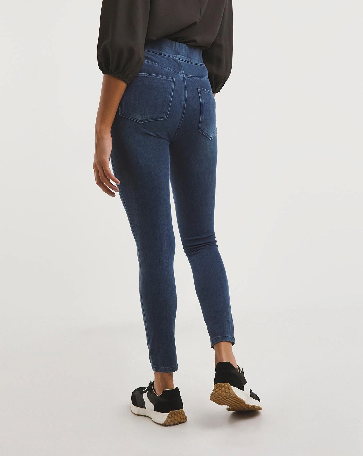 Mid Blue Jersey Denim Leggings| Mid Blue 3 Mid Blue Jersey Denim Leggings| Mid Blue - Image 3