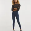 Mid Blue Jersey Denim Leggings| Mid Blue