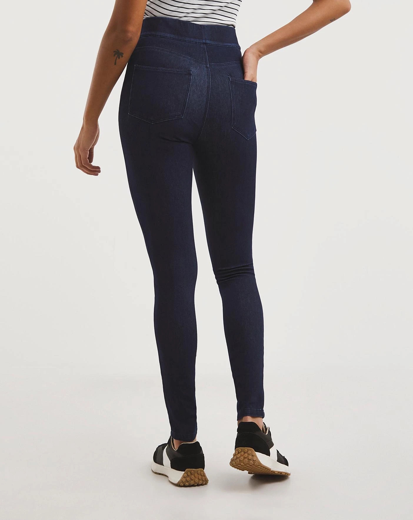 Indigo Jersey Denim Leggings| Indigo 2 Indigo Jersey Denim Leggings| Indigo - Image 2