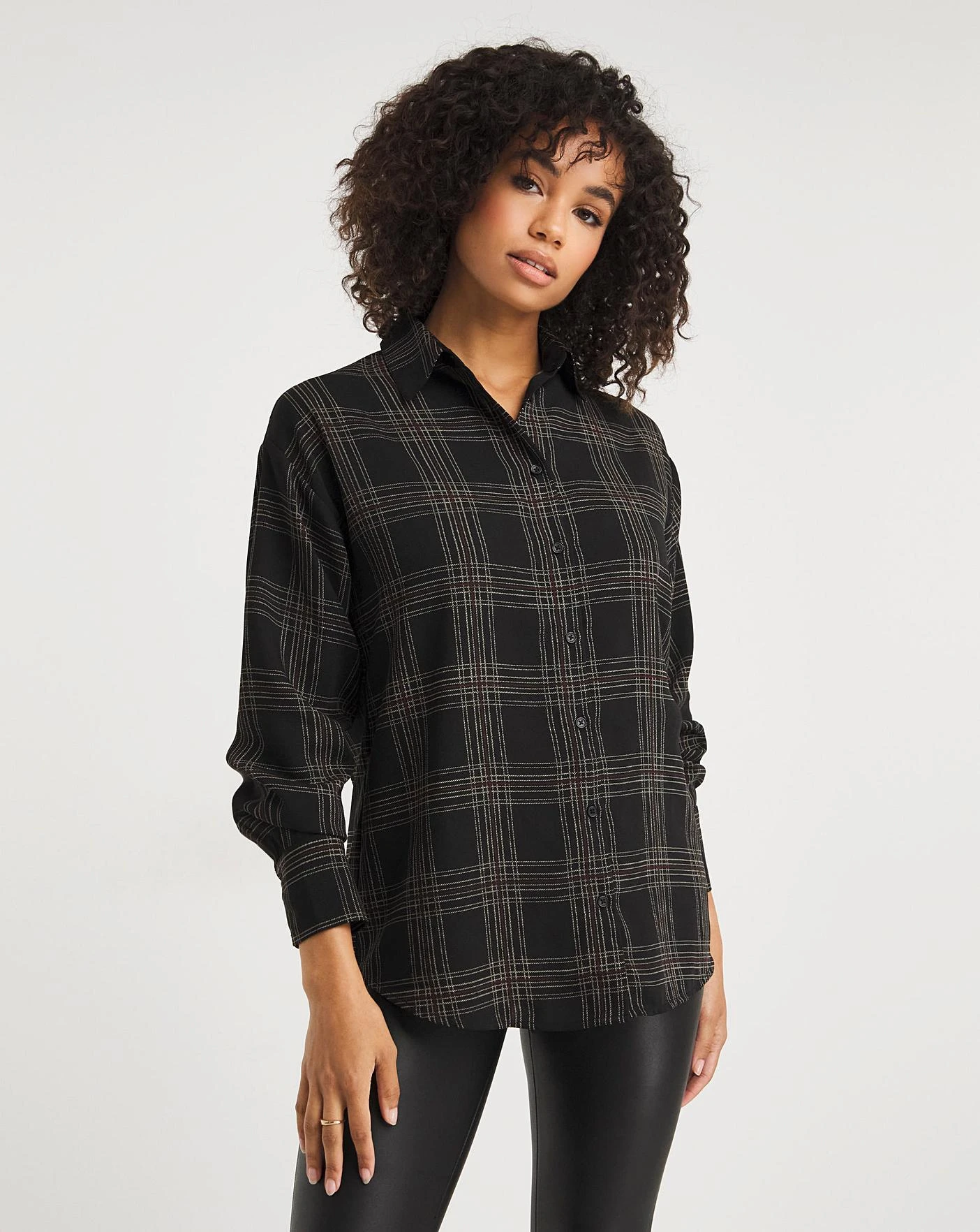 Camel Check Print Check Shirt| Check Print 4 Camel Check Print Check Shirt| Check Print - Image 4