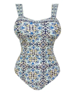 Joanna Hope Non Wired Swimsuit| Tile Print -Cheap Wovinity Store x01ut311742s