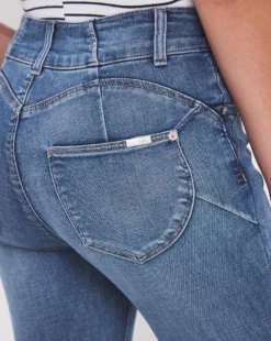 Dream Sculpt Mid Blue Bootcut Jeans| Mid Blue -Cheap Wovinity Store x01uy099754w