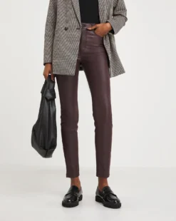 Aubergine Coated Slim Leg Jeans| Aubergine -Cheap Wovinity Store x01uy812707w