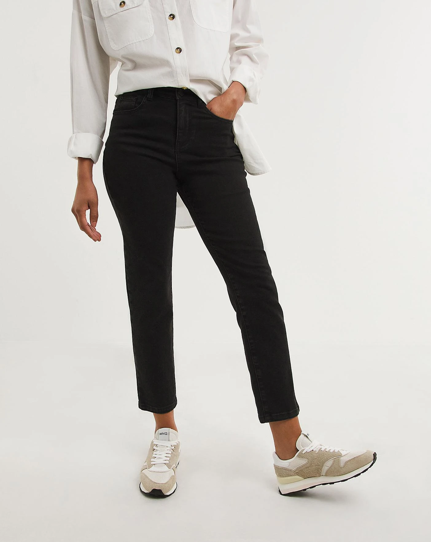 Washed Black Cosy Slim Jeans| Washed Black 2 Washed Black Cosy Slim Jeans| Washed Black - Image 2