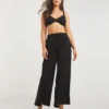 Cotton Beach Trousers| Black