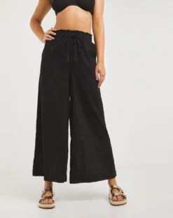 Cotton Beach Trousers| Black -Cheap Wovinity Store x01vb558706s