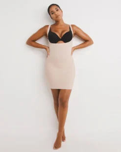 MAGIC Bodyfashion Medium Control Maxi Body Shaping Dress| Latte