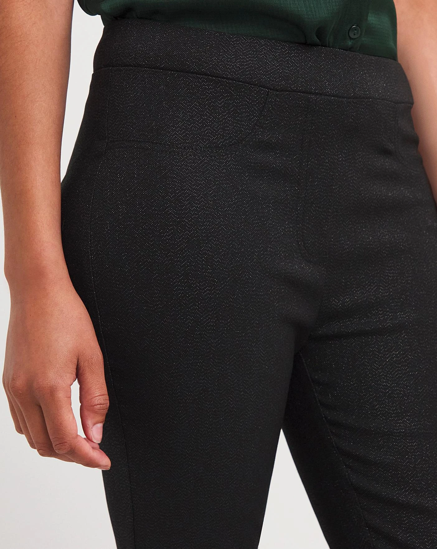 Stretch Bengaline Pull On Lurex Jegging| Lurex 2 Stretch Bengaline Pull On Lurex Jegging| Lurex - Image 2