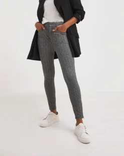 Lurex Herringbone Power Ponte Mock Trouser| Sequin -Cheap Wovinity Store x01zb907731w