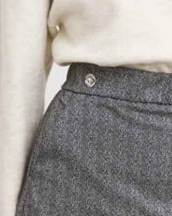 Pull On Lurex Herringbone Power Ponte Stretch Skirt| Sequin -Cheap Wovinity Store x01zf195737w