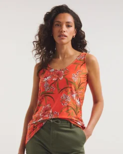 Floral Print Scoop Back Vest| Floral Print -Cheap Wovinity Store y01ab787730w