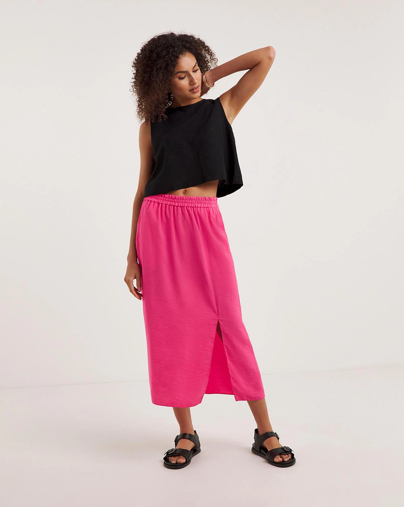Ro&Zo Split Leg Skirt| Pink 1 Ro&Zo Split Leg Skirt| Pink