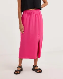 Ro&Zo Split Leg Skirt| Pink 7 Ro&Zo Split Leg Skirt| Pink -Cheap Wovinity Store y01cz114803w