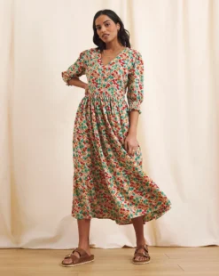 Anise Erica Midi Dress| Multi Coloured Floral